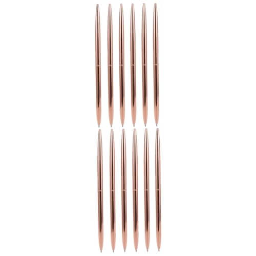DIYEAH 12 Stück Kugelschreiber Aus Metall Stifte Blau Metallisch Dame Büro Farbe Spitze Stifte Mehrere Uv Süße Stifte Schreibtisch Schulstifte Rose Leicht Schulbedarf Golden von DIYEAH
