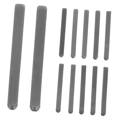 DIYEAH 12 Stück Lederwerkzeuge aus Stahldruck Metallstempel Lederprägewerkzeug DIY-Stempelwerkzeuge Künstlerbedarf aus Leder Stanzen für Metall Stahl mit hohem Kohlenstoffgehalt Grey von DIYEAH