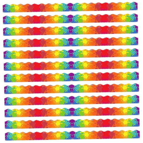 DIYEAH 12 Stück Magnetcollage Bretter Bordüren Mit Magnetstreifen Planke Farbig Dekorationen Magnetischer Bulletin-rand Trimmen Magnettafel Wand Groß Pvc Weichmagnetisch von DIYEAH
