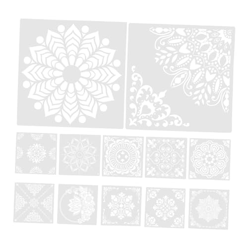 DIYEAH 12 Stück Mandala -Malvorlage wandverkleidung wand polsterung art decor vorlagen Malschablonen Große Schablone DIY-Wandmalerei-Schablonen dekorative Graffiti-Schablonen das Haustier DIYEAH 12 Stück Mandala -Malvorlage wandverkleidung wand polsterung art decor vorlagen Malschablonen Große Schablone DIY-Wandmalerei-Schablonen dekorative Graffiti-Schablonen das Haustier von DIYEAH