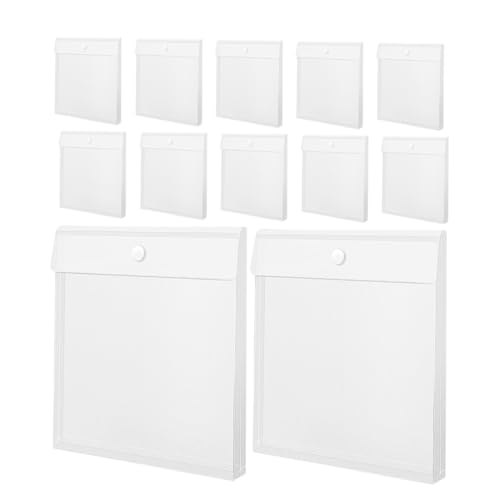 DIYEAH 12 Stück Matrizen-aufbewahrungstaschen Aufbewahrungsorganisator Für Bastelpapier Plastikumschläge Für Dokumente Organizer Zur Aufbewahrung Von Scrapbook-papier Pp Transparent von DIYEAH