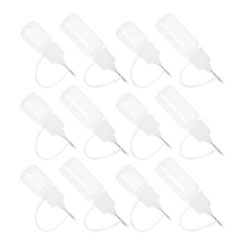 DIYEAH 12 Stück Nadeltip Flasche Kunststoff Leere Applikatorflaschen für Kleine Klebeprojekte für Präzises Arbeiten und Flüssigkeitsdosierung von DIYEAH