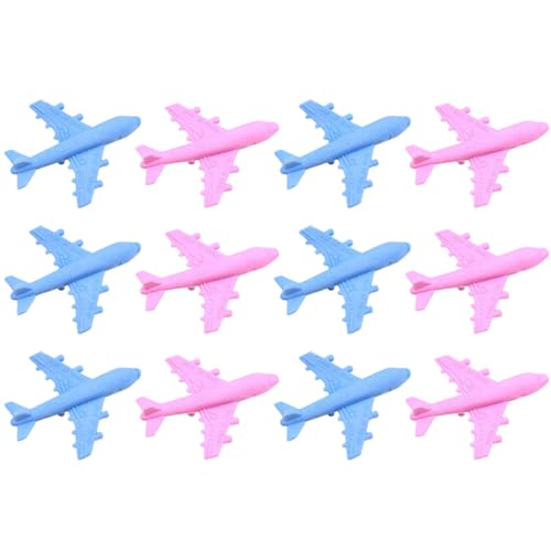 DIYEAH 12 Stück Niedliche Flugzeug Radiergummis für Lustige und Langlebige Schulbedarf Radierer mit Einzigartigem Design und Glatter Oberfläche für Schule und Zufällige von DIYEAH