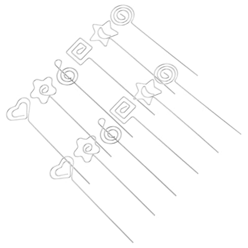 DIYEAH 12 Stück Notizordner kartenhalter dekoration Hinweisclip dekorativer Tischkartenhalter Karteninhaber Postkartenclip Ständer für Fotoclips Halter für Büroklammern Silber von DIYEAH