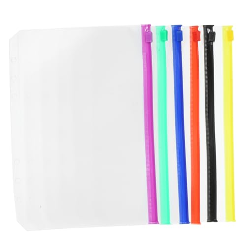 DIYEAH 12 Stück Reißverschluss Ordner Taschen aus PVC Wiederverwendbare Zip Beutel für Scrapbooking Dokumentenaufbewahrung und Organisation Durchsichtige Aufbewahrungstaschen mit von DIYEAH