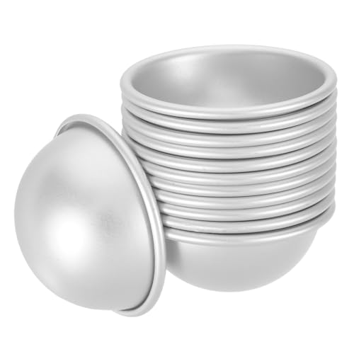 DIYEAH 12 Stück Teiliges Aluminium Badekugel Formen Halbrunde Diy Molds für Sicher und Leicht zu Reinigen Form für Badebomben und Seifenherstellung von DIYEAH