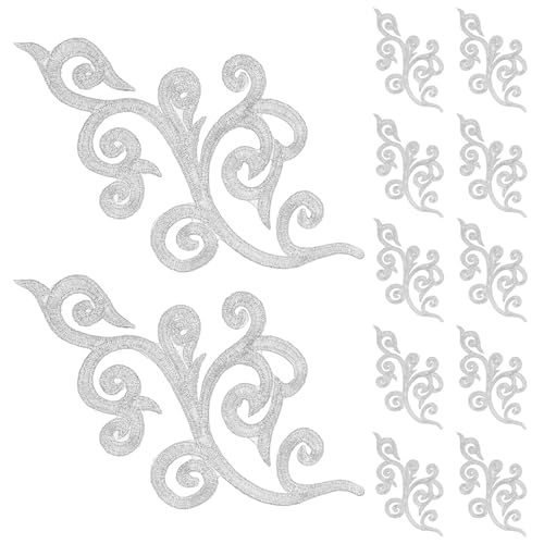 DIYEAH 12 Stück Teiliges Bestickte Bügelflicken für Kleidung Vielseitige Textilaufkleber mit Floralen Designs Einfache Anwendung Shirts Jeans Hüte Modische Applikationen zur von DIYEAH