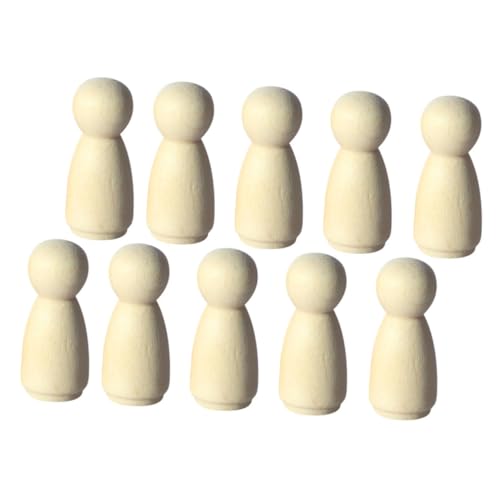 DIYEAH 12 Stück Teiliges DIY Mini Holzpuppen zum Bemalen Leichte Micro Landscape Figuren Kreative Handwerks Deko für Puppenhaus und Kinderkunstprojekte Glatte Oberfläche Langlebig von DIYEAH