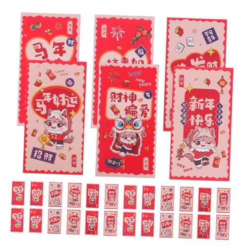 DIYEAH 12 Stück Teiliges Frühlingsfest Rote Umschläge Jahr Des Pferdes Traditionelle Chinesische Hong Bao Geldumschläge mit Pferdemotiv Für Geburtstag Hochzeit Geschenkübergabe von DIYEAH