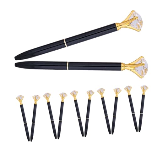 DIYEAH 12 Stück Teiliges Kugelschreiber mit Schwarzer Funkelnde Strass Verzierung Eleganter Metall Stift für Schule Büro Hochzeit und Geschenkideen DIYEAH 12 Stück Teiliges Kugelschreiber mit Schwarzer Funkelnde Strass Verzierung Eleganter Metall Stift für Schule Büro Hochzeit und Geschenkideen von DIYEAH