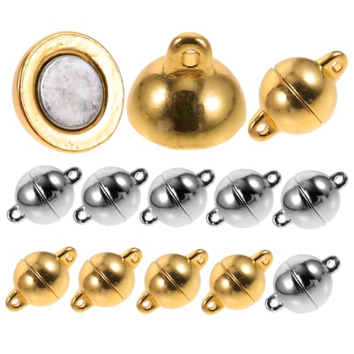 DIYEAH 12 Stück Teiliges Magnetverschluss Schmuck DIY Langlebige Magnetschnallen für Halsketten und Armbänder Rostfreie Glänzende Verbindungsverschlüsse Einfache Montage für DIYEAH 12 Stück Teiliges Magnetverschluss Schmuck DIY Langlebige Magnetschnallen für Halsketten und Armbänder Rostfreie Glänzende Verbindungsverschlüsse Einfache Montage für von DIYEAH