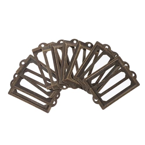 DIYEAH 12 Stück Teiliges Metall Etikettenhalter Vintage Schubladenbeschriftung Rahmen mit Schrauben für Möbel Schrank Schmuckkästchen Büro Regal Ablage Robust DIYEAH 12 Stück Teiliges Metall Etikettenhalter Vintage Schubladenbeschriftung Rahmen mit Schrauben für Möbel Schrank Schmuckkästchen Büro Regal Ablage Robust von DIYEAH