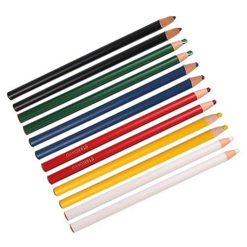 DIYEAH 12 Stück Teiliges Peel Off Marker für Keramik und Leder Schwarz Rot Blau Grün Gelb Weiß Je für Handwerk und Industrie von DIYEAH