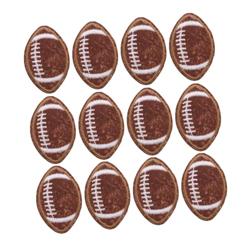 DIYEAH 12 Stück Teiliges Rugby Stickerei Aufnäher aus Langlebigem Twillstoff zum Aufbügeln oder Annähen Strapazierfähige Sport-patches für Kleidung Taschen Hüte zur Reparatur und Teamdeko von DIYEAH