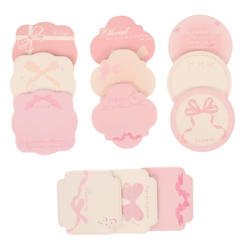 DIYEAH 12 Stück Teiliges Selbstklebendes Memo mit Wiederverwendbaren Haftnotizen Kawaii Schmetterlings Schleifen Design Rückstandsfrei Entfernbar für Schule Büro Planer und von DIYEAH