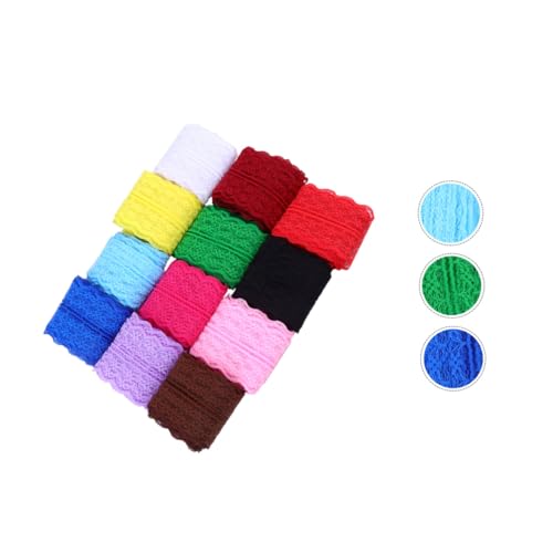 DIYEAH 12 Stück Teiliges Spitzenband Bunte Spitzen deko schleifenband für DIY Basteln Hochzeit Geschenkverpackung Party Dekoration DIYEAH 12 Stück Teiliges Spitzenband Bunte Spitzen deko schleifenband für DIY Basteln Hochzeit Geschenkverpackung Party Dekoration von DIYEAH