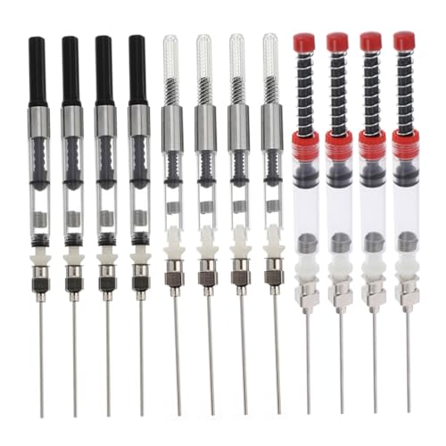 DIYEAH 12 Stück Teiliges Tintenfüllerspritzen für Füllfederhalter Langlebig Leicht und Tragbar Einfache Handhabung für Schüler und Büro Inklusive Roter Silberner und Schwarz silberner DIYEAH 12 Stück Teiliges Tintenfüllerspritzen für Füllfederhalter Langlebig Leicht und Tragbar Einfache Handhabung für Schüler und Büro Inklusive Roter Silberner und Schwarz silberner von DIYEAH