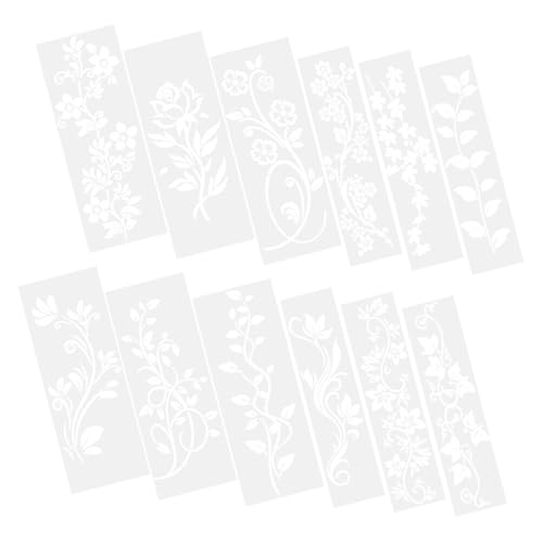 DIYEAH 12 Stück Teiliges Wiederverwendbare Schablonen für Blumenranken Kreative Malvorlagen für Holz Wände und Stoffe für Diy Projekte und Heimdekoration DIYEAH 12 Stück Teiliges Wiederverwendbare Schablonen für Blumenranken Kreative Malvorlagen für Holz Wände und Stoffe für Diy Projekte und Heimdekoration von DIYEAH