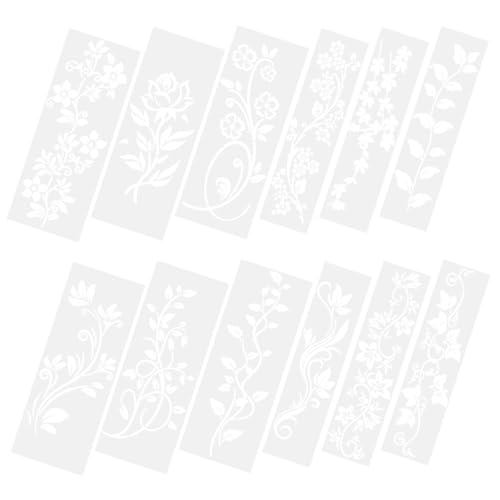 DIYEAH 12 Stück Wiederverwendbare Floral Schablonen Kreative Pflanzen und Rankenmuster für Wand und Möbelgestaltung für Heimdekoration und Bastelprojekte DIYEAH 12 Stück Wiederverwendbare Floral Schablonen Kreative Pflanzen und Rankenmuster für Wand und Möbelgestaltung für Heimdekoration und Bastelprojekte von DIYEAH