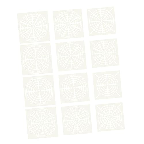 DIYEAH 12-teiliges Set Diy Malvorlage Malerei Malen Malschablonen Mandalas Waschbar Runden Punktierung Zeichnungsvorlagen Spinnenvermählte Formen Neuartige Zeichenschablonen Das Haustier von DIYEAH