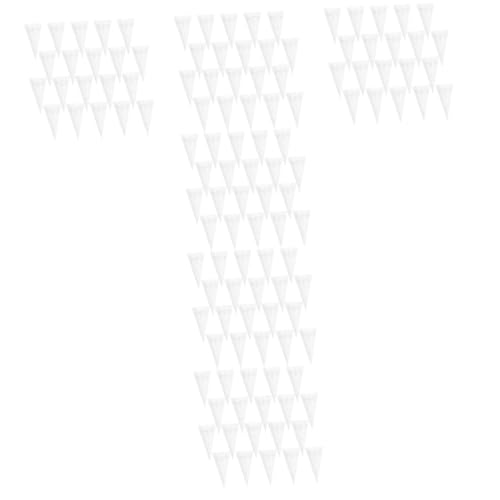 DIYEAH 120 Stk Papierbrunnen Blütenkonfetti Blütenkegel Kegelhalterständer Doppelseitiges Klebeband Konfetti- Aus Papier Konfetti-papierkegel Blütenzapfen Blumenpapier Weiß Hochzeit von DIYEAH