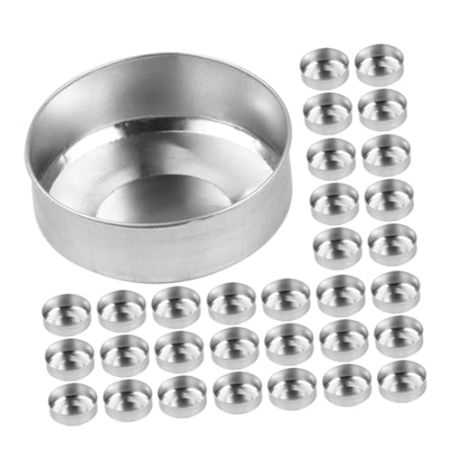 DIYEAH 120 Stück Aluminium Kerzenbehälter Teelichtdosen für Diy Kerzenherstellung und Festliche Dekorationen Robuste und Wiederverwendbare Wachsformen für Traditionelle und Elektronische von DIYEAH
