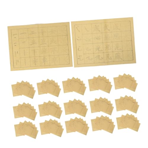 DIYEAH 120 Stück Teiliges Set Chinesisches Kalligraphie Übungspapier mit Kai Schrift Strichvorlagen für Anfänger zur Verbesserung der Pinselhandhabung und Handkontrolle Geeignet für von DIYEAH