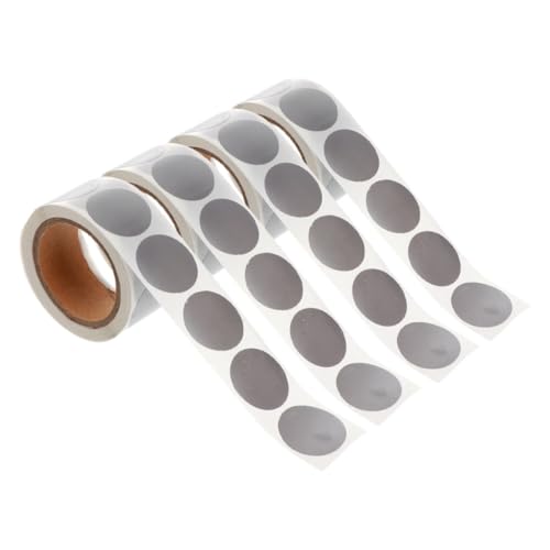 DIYEAH 1200 Stück Kratzen Sie selbst klebendes Papier Runde Rubbeletiketten Verlosungskarte kratzen Aufkleber ab aufkleber für den flohmarkt Kartenaufkleber selbstklebendes Papier Silber von DIYEAH