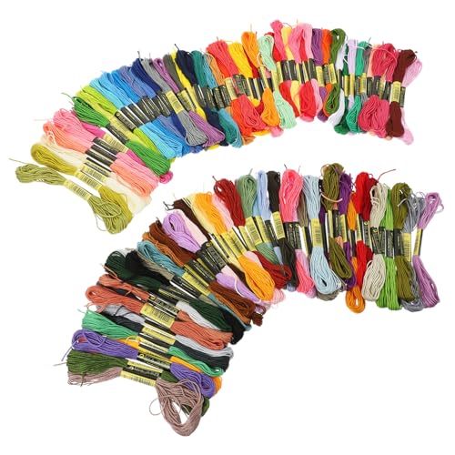 DIYEAH 124 Stück Kreuzstichgarn Aus Baumwolle Exquisite Nähgarne Baumwollgarn Zum Stricken Nähen Herstellung Stickfaden Diy -handwerk Faden Zum Sticken Stickerei Nähfäden Basteln von DIYEAH