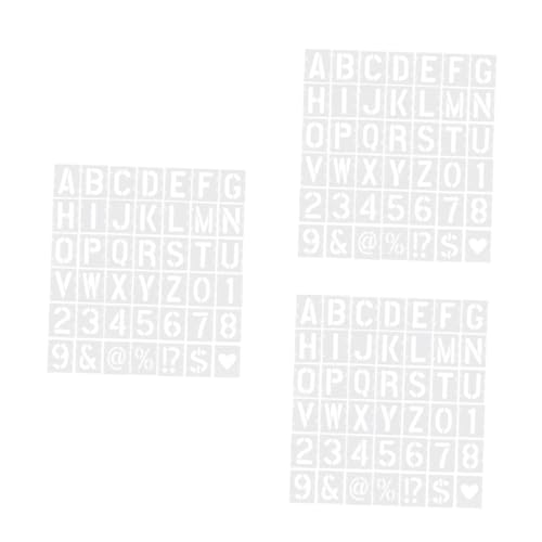 DIYEAH 126 Stck. Teiliges Wiederverwendbares Buchstaben Schablonen Vielseitig für Holz Stoff Wände Steine und Schilder für Diy Kunstprojekte und Weihnachtsdekorationen von DIYEAH