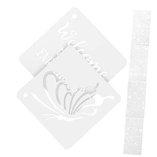DIYEAH 128 Stück Vorlagen zum Zeichnen von Blumen Zeichnung große Zahl Schablonen Blumen- Hochzeit scheckheft scrapbbok Schablonen zum Malen von Blumen Naturmalerei-Schablonen Plastik von DIYEAH
