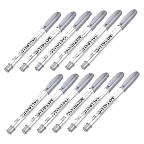 DIYEAH 12Stücke Metallic Farbstifte Graffiti Marker für Unterschriften für Malerei Projekte Hohe und Glänzendes Finish von DIYEAH