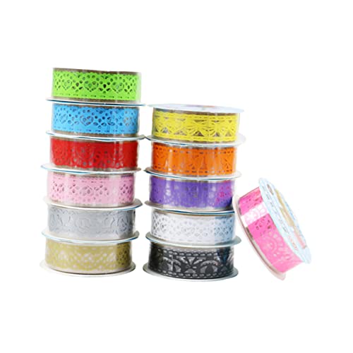DIYEAH 12Stücke Spitzenbesatz Klebeband Farben Dekoratives Masking Tape Für Scrapbooking Karten Und Bastelprojekte Für DIY Projekte DIYEAH 12Stücke Spitzenbesatz Klebeband Farben Dekoratives Masking Tape Für Scrapbooking Karten Und Bastelprojekte Für DIY Projekte von DIYEAH