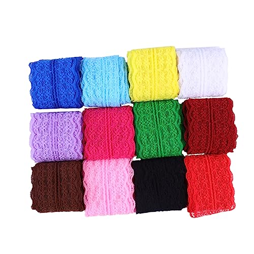 DIYEAH 12Stücke Teiliges Mehrfarbiges Stoffbandset Spitze Breit Für Bastelprojekte Geschenkbänder Und Dekorationen Hochzeiten DIYEAH 12Stücke Teiliges Mehrfarbiges Stoffbandset Spitze Breit Für Bastelprojekte Geschenkbänder Und Dekorationen Hochzeiten von DIYEAH