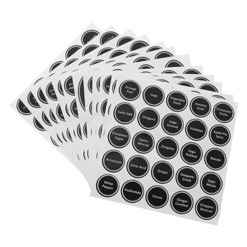 DIYEAH 13 Blätter Teiliges Set Selbstklebende Schwarze Tafelaufkleber für Küchengewürzgläser Wiederbeschreibbare Pvc etiketten für Einmachgläser und Vorratsbehälter Langlebig Wasserfest von DIYEAH