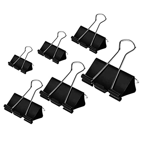 DIYEAH 130 Stück Teiliges Schwarzer Binderclips Büroklammern für Büro Schule und Zuhause zur Sicheren Ablage und Organisation von Dokumenten DIYEAH 130 Stück Teiliges Schwarzer Binderclips Büroklammern für Büro Schule und Zuhause zur Sicheren Ablage und Organisation von Dokumenten von DIYEAH