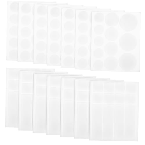 DIYEAH 14 Blatt Runde und Quadratische Klebepunkte Selbstklebend Abnehmbar für Wanddekoration für Fotos Poster Bastelprojekte Traceless Design Einfache Anwendung von DIYEAH