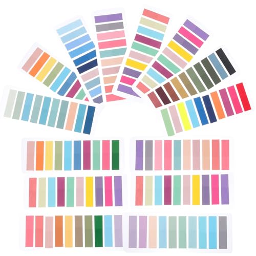 DIYEAH 14 Blatt Selbstklebende Lesezeichen Bunte Indexstreifen für Seitenmarkierung für Büro und Schule Wiederverwendbar und Praktisch DIYEAH 14 Blatt Selbstklebende Lesezeichen Bunte Indexstreifen für Seitenmarkierung für Büro und Schule Wiederverwendbar und Praktisch von DIYEAH