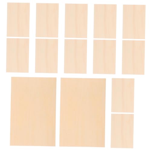 DIYEAH 14 Stück Teiliges Lindenholz Plywood Unbeschichtete Holzplatten für Bastelprojekte Modellbau Schneiden und Gravieren Vielseitige Anwendung für Diy Handwerk von DIYEAH