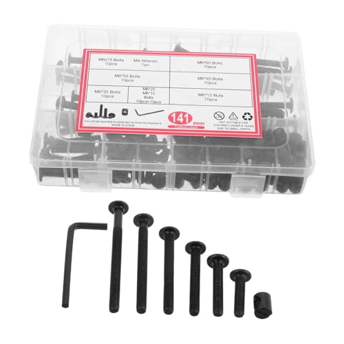 DIYEAH 141Stücke Teiliges Möbel Hardware Sechskantschrauben und Muttern für Kopfteilstühle Einfaches und Schnelles Austauschen von Möbelbeschlägen Geeignet für Möbelreparaturen von DIYEAH