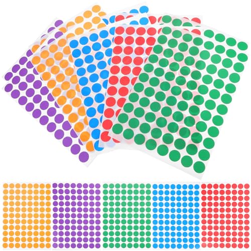 DIYEAH 15 Blatt Selbstklebende Runde Aufkleber Farbige Punkte Etiketten für Beschriftungen Farben pro Blatt für Schule Büro und Zuhause DIYEAH 15 Blatt Selbstklebende Runde Aufkleber Farbige Punkte Etiketten für Beschriftungen Farben pro Blatt für Schule Büro und Zuhause von DIYEAH