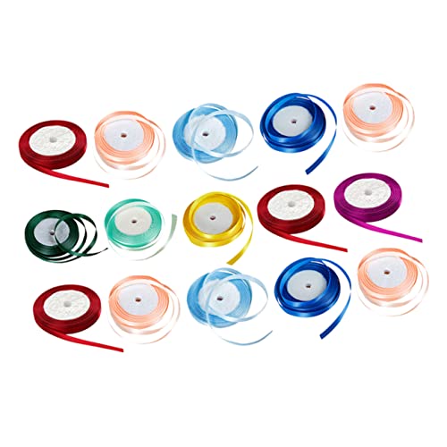 DIYEAH 15 Rollen Schleife geschenkband seidenband schienbeinschoner tape ribbons decor Verpackungsband für Einladungsdekorationsband Geschenkverpackungsband Band Masse Polyester von DIYEAH