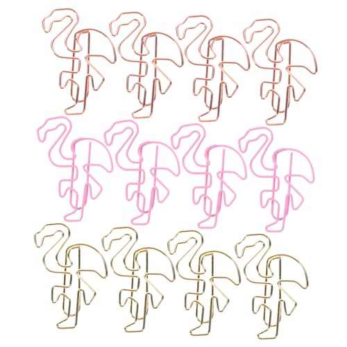 DIYEAH 15 Stück Design Büroklammern Gold und Roségold Metall Papierklammern für Dokumente Memo und Bürobedarf für Zuhause und Büro von DIYEAH