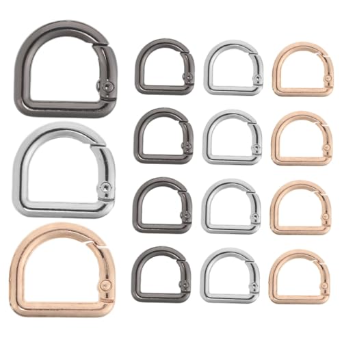 DIYEAH 15 Stück Teiliges Metall d ring Federkarabiner Elastischer Verschluss Seitliche Öffnung Sicherer Schlüsselanhänger Clip für Taschen Rucksäcke Handtaschen Gürtel Zubehör DIYEAH 15 Stück Teiliges Metall d ring Federkarabiner Elastischer Verschluss Seitliche Öffnung Sicherer Schlüsselanhänger Clip für Taschen Rucksäcke Handtaschen Gürtel Zubehör von DIYEAH