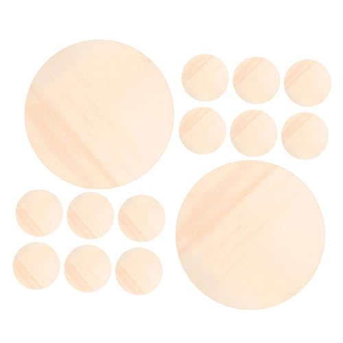DIYEAH 15 Stück Teiliges Runde Holzscheiben Unbehandelte Blanko Holzscheiben zum Basteln Diy Türschilder Gravierbare Holzrundlinge für Kreative Dekoration Party und Wohnaccessoires von DIYEAH