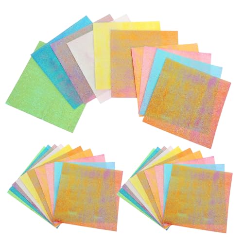 DIYEAH 150 Stück Glitzer Origami Papier Quadratisches Schimmerndes Faltpapier Farben für Kreative Diy Projekte für Erwachsene von DIYEAH