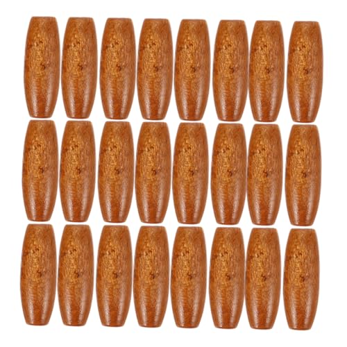 DIYEAH 150 Stück Natur Holzperlen Oval Braune Diy Bastelperlen für Schmuckherstellung Armbänder Türvorhänge und Kreative Projekte Stabilem Ahornholz von DIYEAH