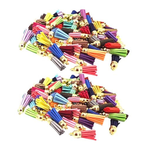 DIYEAH 150 Stück Schlüsselanhänger Ringe mit Quasten für Diy Schmuck Bastelbedarf Handy Anhänger und Taschen Dekoration ca Vielseitig Einsetzbar von DIYEAH
