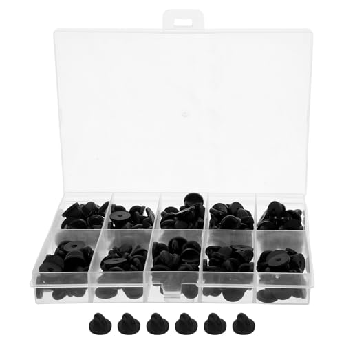 DIYEAH 150 Stück Universal-Anstecknadeln: Gummiverschlüsse – Runde Verschlussverschlüsse mit Etui – Sicheres Trägersystem für Abzeichen, Medaillen und Hutnadeln DIYEAH 150 Stück Universal-Anstecknadeln: Gummiverschlüsse – Runde Verschlussverschlüsse mit Etui – Sicheres Trägersystem für Abzeichen, Medaillen und Hutnadeln von DIYEAH