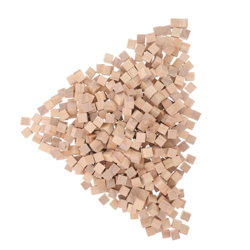 DIYEAH 1500 Stück Für Die Frühkindliche Bildung Mathematik, Die Würfel Verbindet Unfertiges Holz Holzklötze Quadratische Holzklötze Miniwürfel Holzwürfel Hölzern Beige von DIYEAH